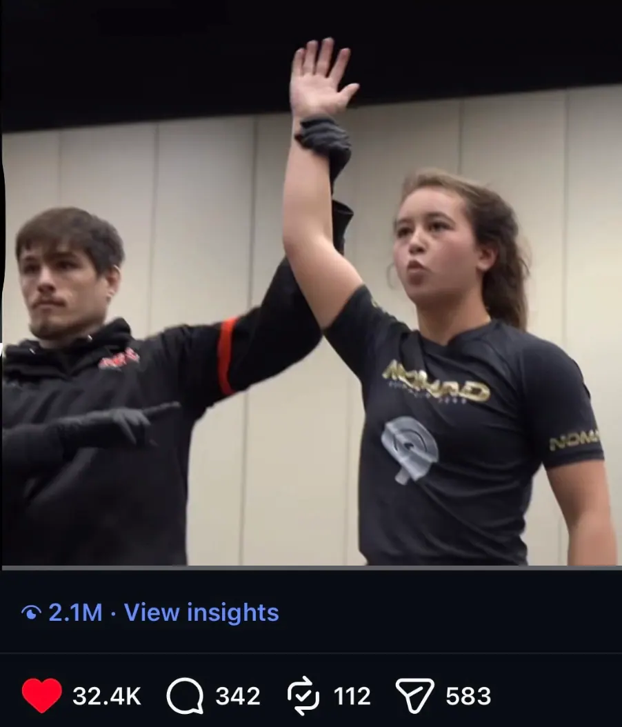Reel of a BJJ competitor at a tournament
